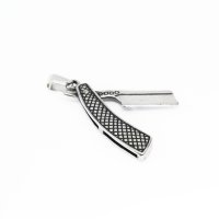 MJ080 - Korean hip hop men's titanium steel pendant razor necklace